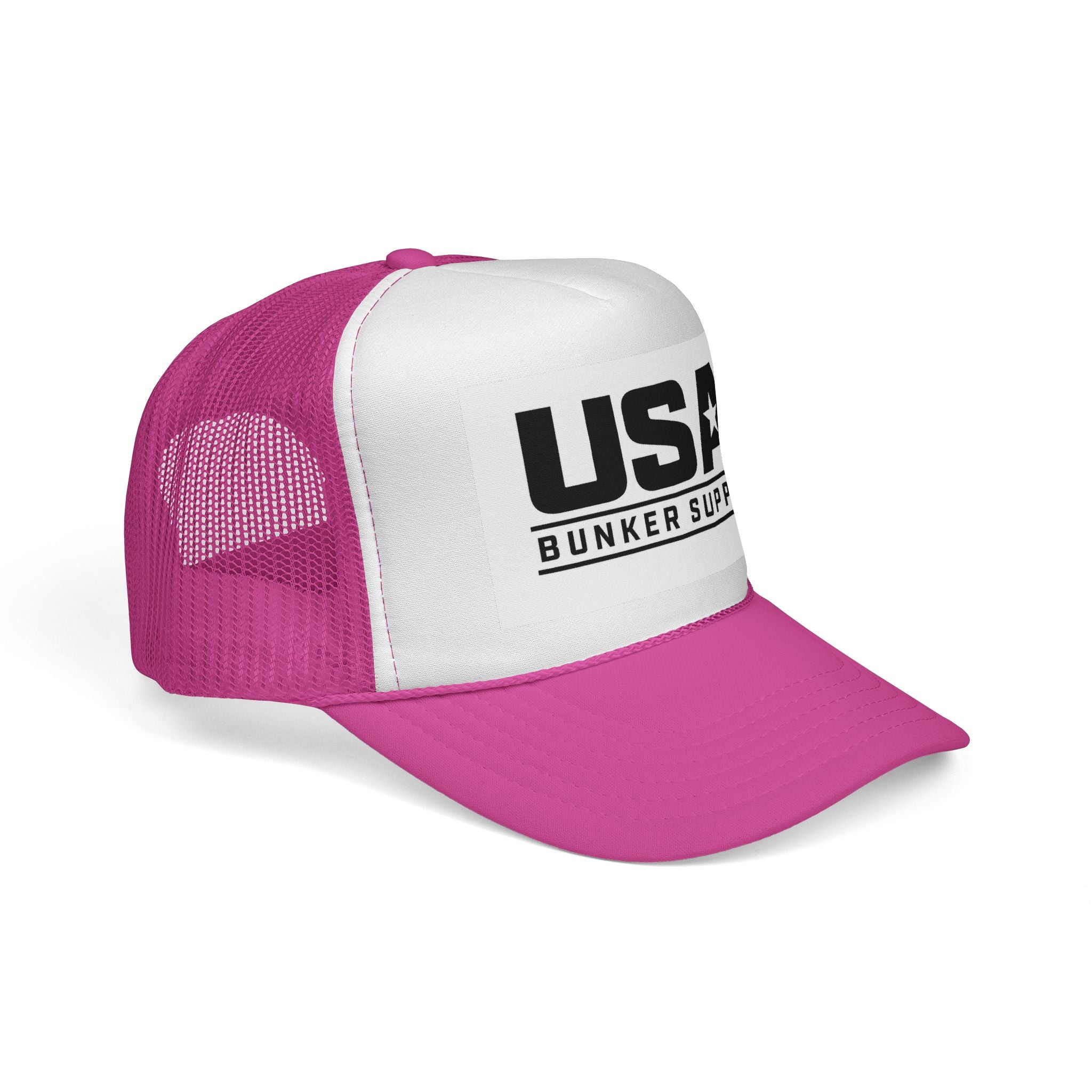 USA Bunker Supply Trucker Cap — Patriotic Mesh Back Hat