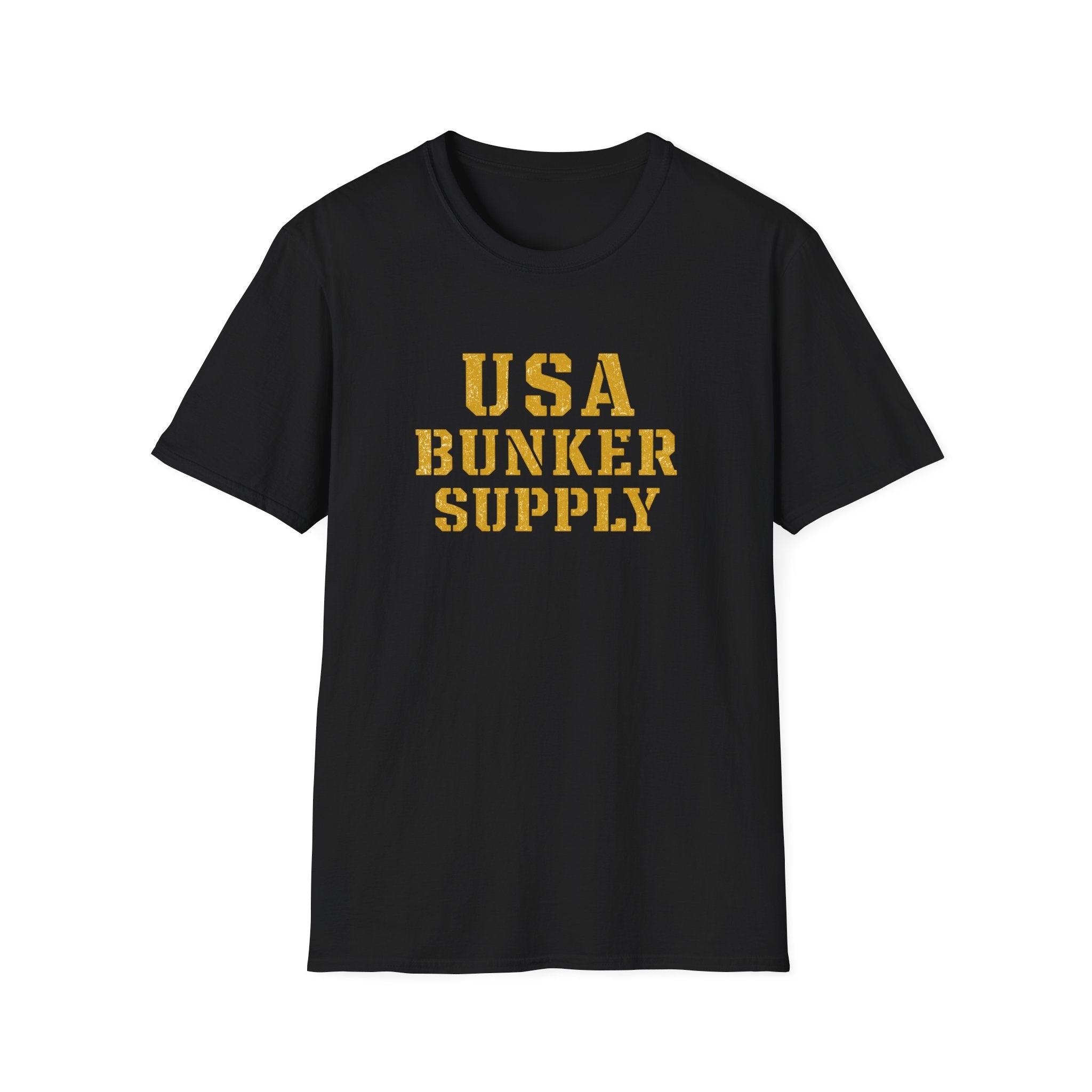 USA Bunker Supply Military Stencil T-Shirt