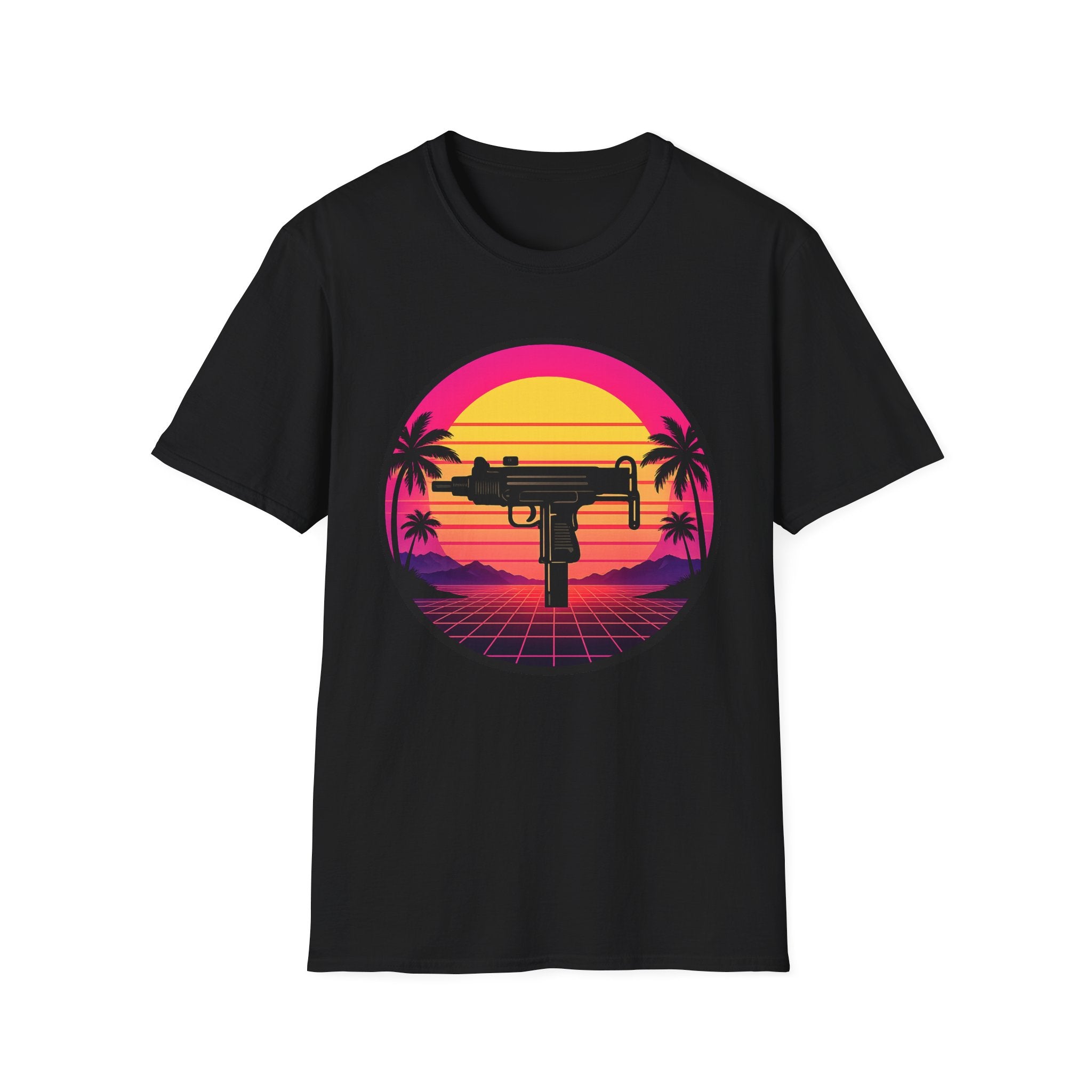 Retro Sunset Uzi T-Shirt