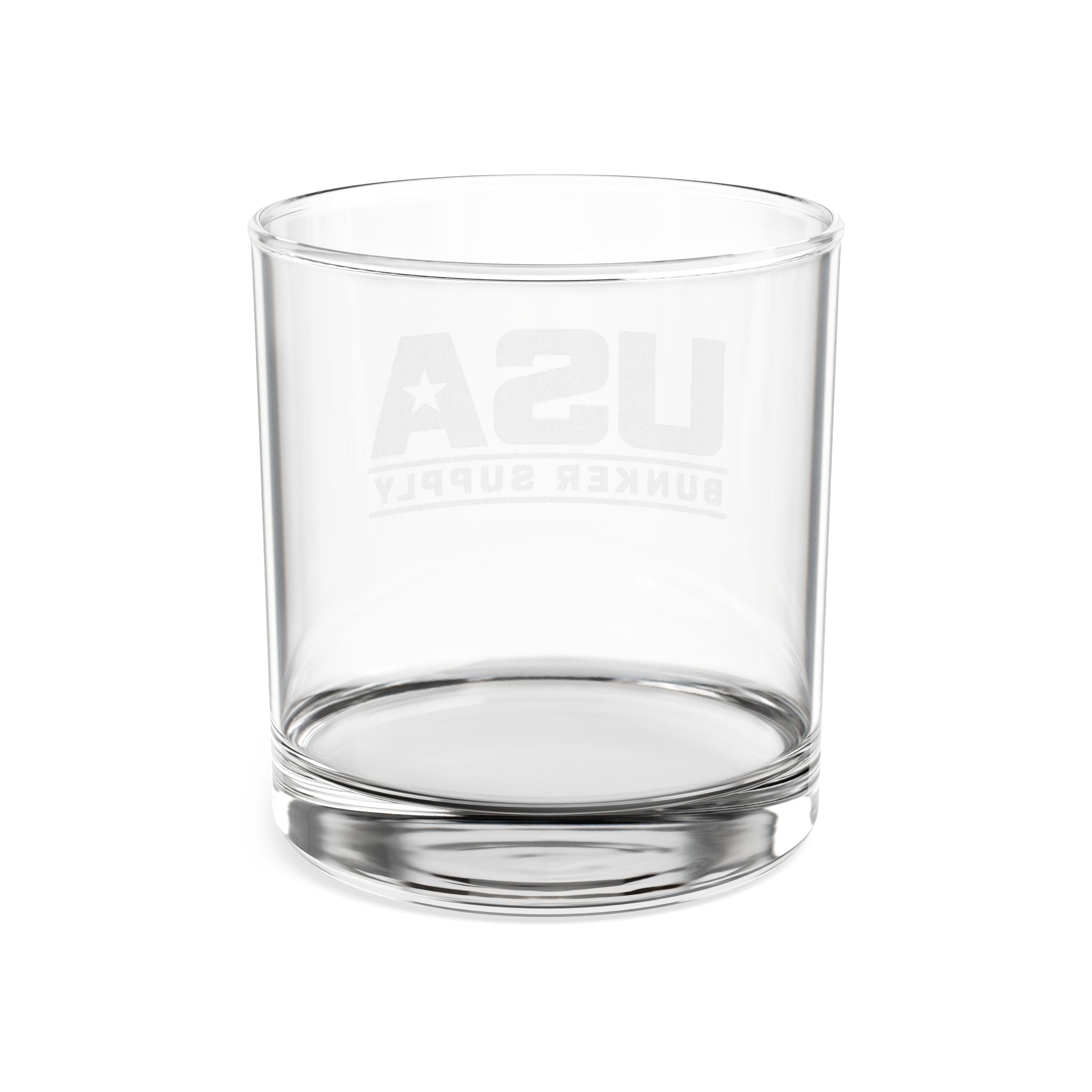 Engraved USA Bunker Supply Whiskey Glass – 10.5 oz Rocks Glass