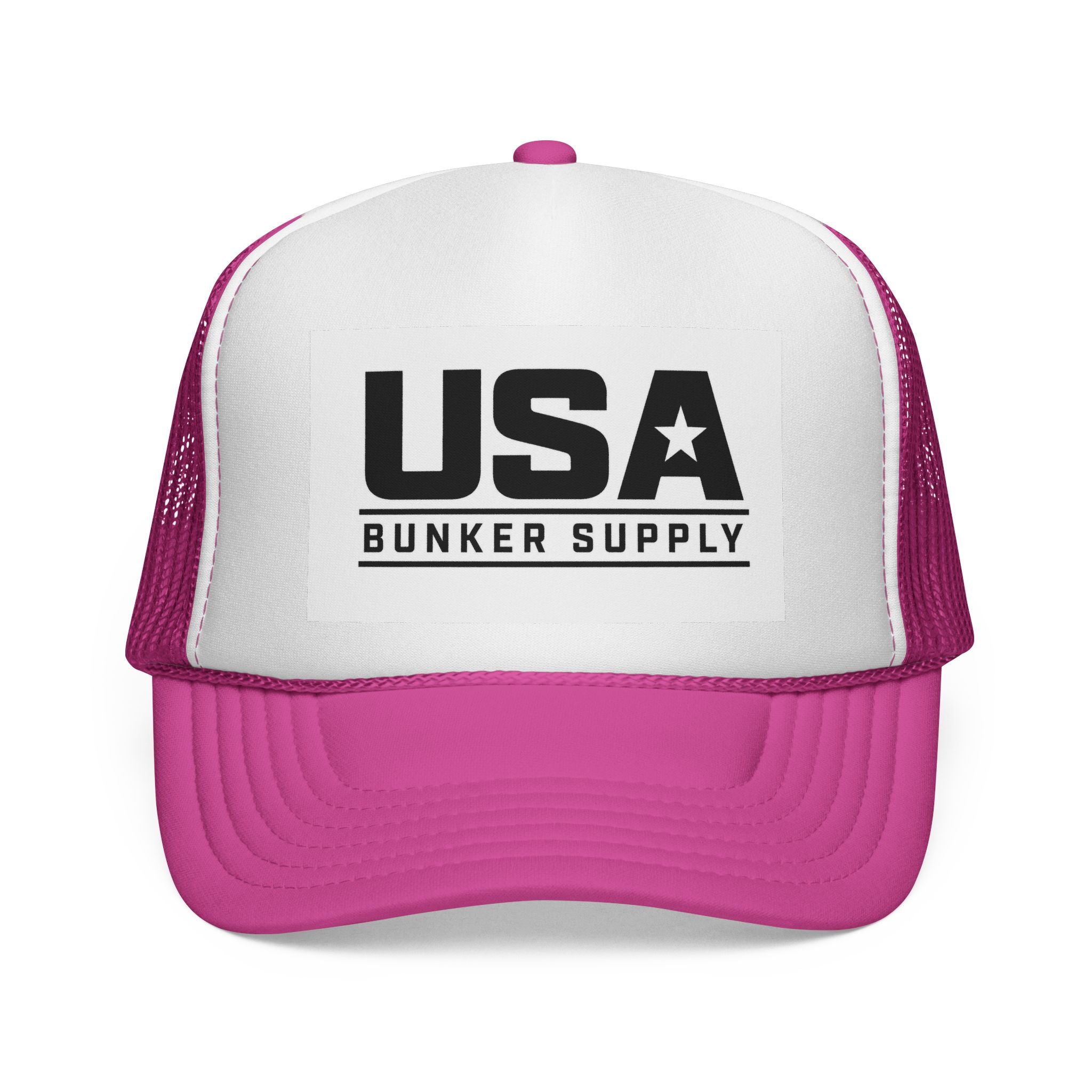 USA Bunker Supply Trucker Cap — Patriotic Mesh Back Hat