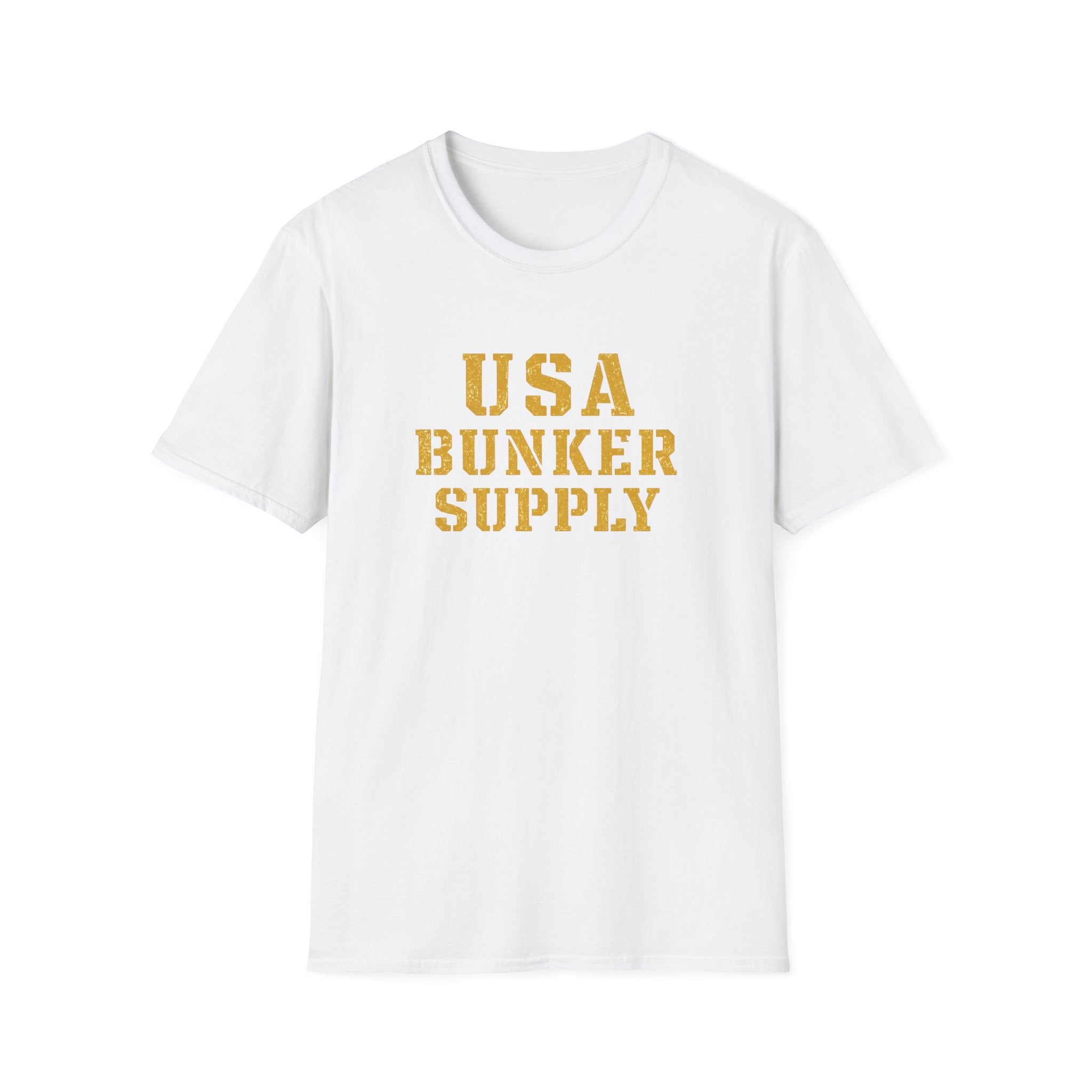 USA Bunker Supply Military Stencil T-Shirt